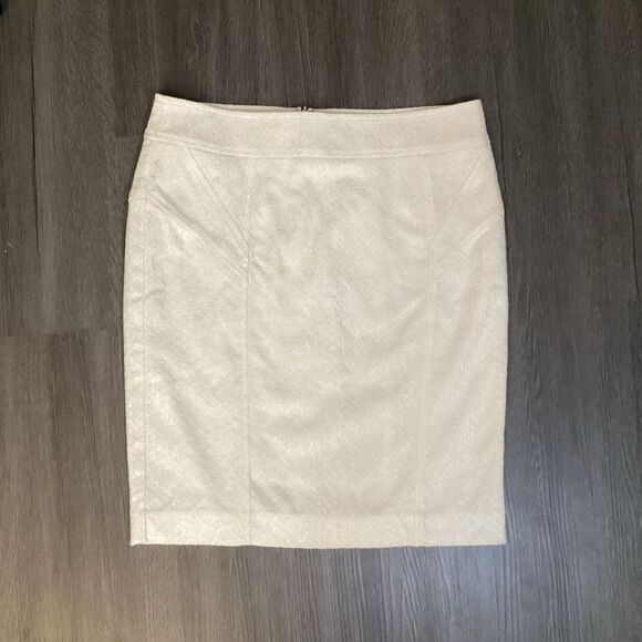 NWT Cache White Snake print Pencil Skirt Office Interview Professional Work Size - Picture 5 of 9